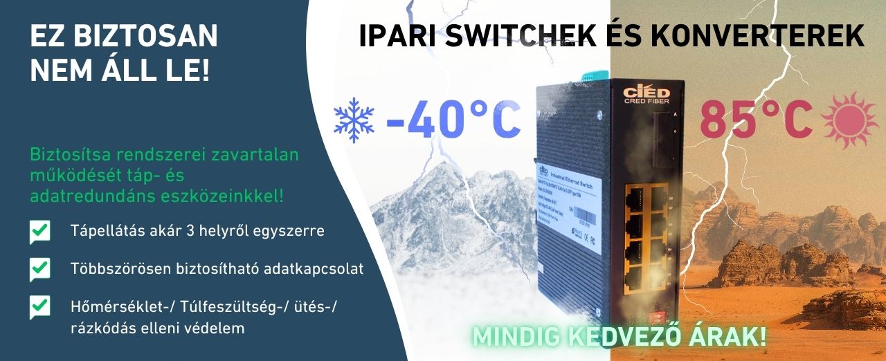 Ipari switchek webáruházunkban!